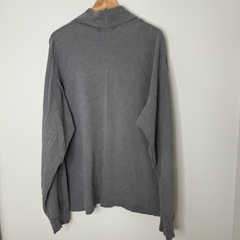 Polo Ralph Lauren Men’s XL Turtleneck Gray Sweater 100% Cotton Made in USA - Picture 5 of 6